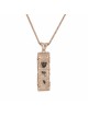 14K White Gold Mezuzah Cover Pendant , Tu B'Av Gifts , Israeli Judaica