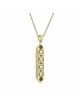 Élégant collier de Torah pendentif Mezuzah en or 14 carats, cadeaux Tu B'Av, Isra