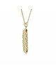 Élégant collier de Torah pendentif Mezuzah en or 14 carats, cadeaux Tu B'Av, Isra