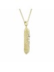 Élégant collier de Torah pendentif Mezuzah en or 14 carats, cadeaux Tu B'Av, Isra