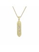 Élégant collier de Torah pendentif Mezuzah en or 14 carats, cadeaux Tu B'Av, Isra