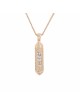 Elegant 14k Gold Mezuzah Pendant Torah Necklace , Tu B'Av Gifts , Isra