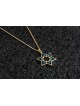 Pendentif en or émaillé étoile de David creux, cadeaux Tu B'Av, J israélien