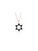 Pendentif en or émaillé étoile de David creux, cadeaux Tu B'Av, J israélien