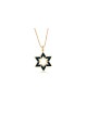 Pendentif en or émaillé étoile de David creux, cadeaux Tu B'Av, J israélien