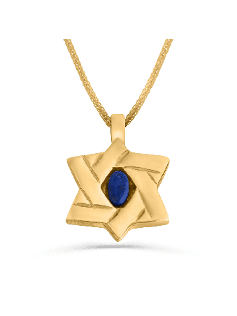 Collier moderne en or sterling avec pierres de lapis, cadeaux Tu B'Av, Isra