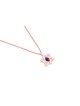 Modern Sterling Gold Necklace with Lapis Stones , Tu B'Av Gifts , Isra