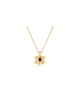 Modern Sterling Gold Necklace with Lapis Stones , Tu B'Av Gifts , Isra