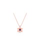 Modern Sterling Gold Necklace with Lapis Stones , Tu B'Av Gifts , Isra