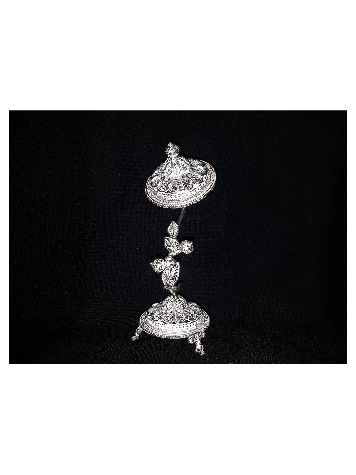 Breathtaking Large Floral Silver Spice Box for Hav , Sterling Silver J
