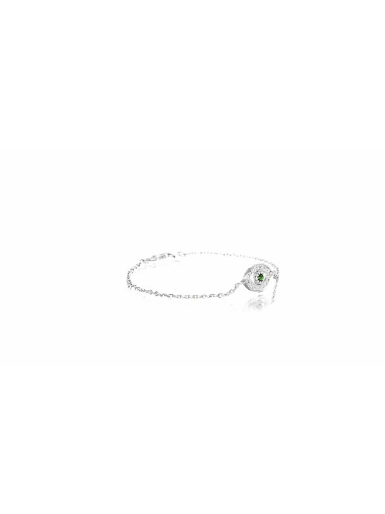 Bracelet mauvais œil en or et diamants avec émeraude Sto, bracelets juifs