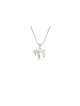Collier Chai en or 14K de finition martelé moderne, cadeau de mariage juif