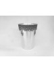 Coupe de Kiddouch en argent sterling sans jambes ornée de F , cadeaux de Pâque ,