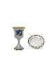 Coupe en argent sterling pour Kiddouch avec bénédiction en E, cadeaux de Pâque,
