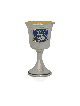 Coupe en argent sterling pour Kiddouch avec bénédiction en E, cadeaux de Pâque,