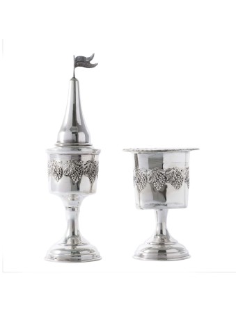 Sterling Silver Havdalah Set , Tu B'Av Gifts , Israeli Judaica
