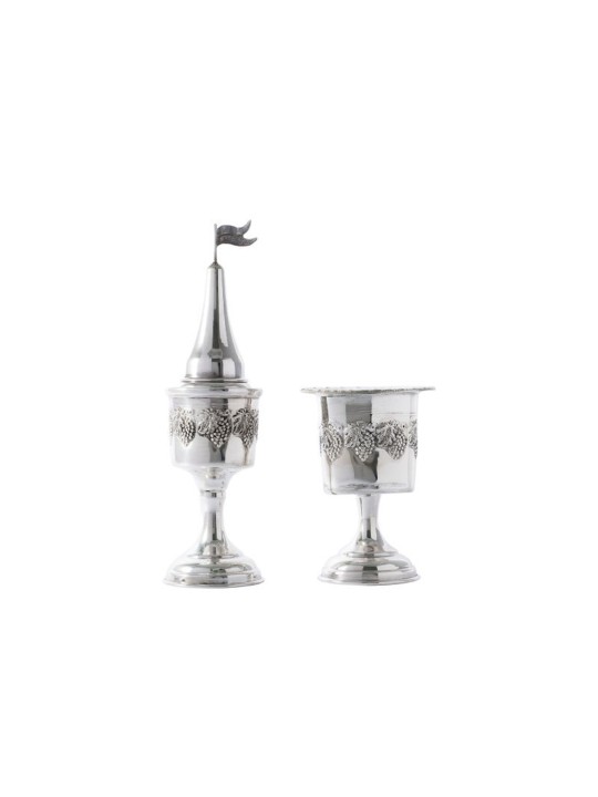 Ensemble Havdalah en argent sterling, cadeaux Tu B'Av, Judaica israélienne