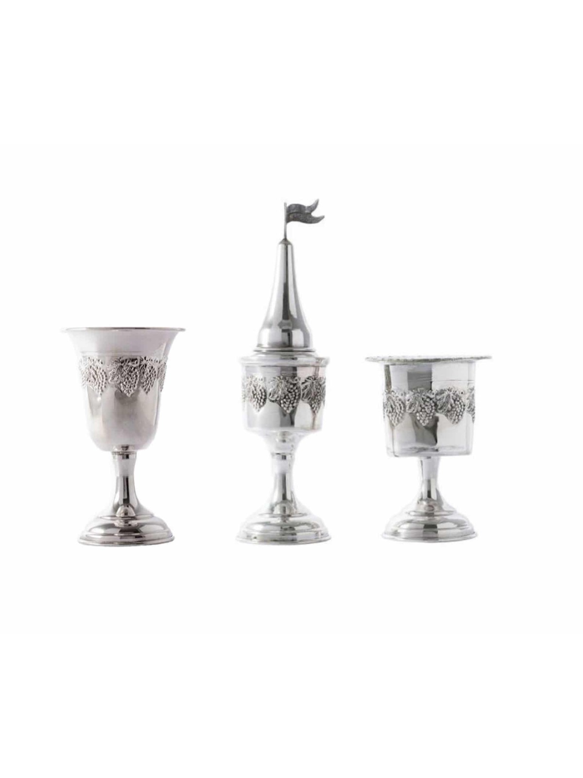Ensemble Havdalah en argent sterling, cadeaux Tu B'Av, Judaica israélienne