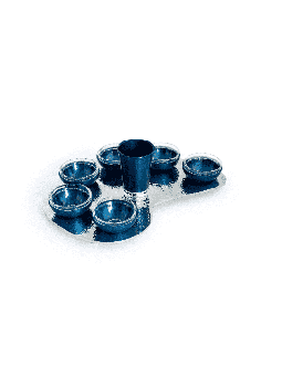 Hammered Seder Platein a Paint Palette Shaped , Aluminum Seder Plates