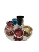 Hammered Seder Platein a Paint Palette Shaped , Aluminum Seder Plates