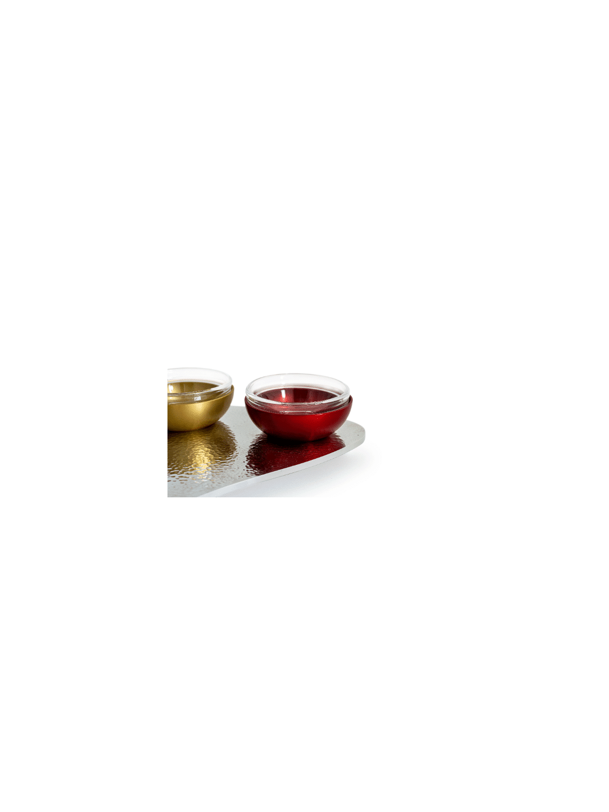 Palette martelée colorée de peinture de plat de Seder formée, Seder en aluminium Pl