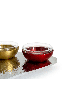 Colorful Hammered Seder Plate Paint Palette Shaped , Aluminum Seder Pl