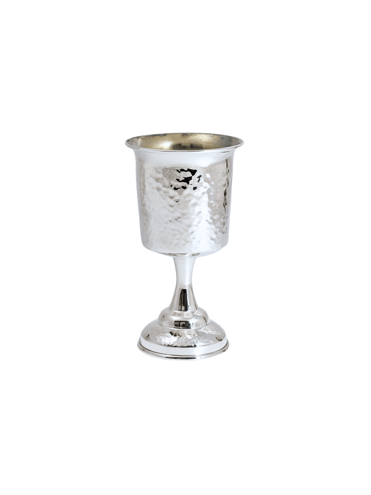 Coupe de Kiddouche en argent sterling poli avec jambon à la main, Cu de Kiddouche moderne