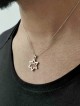 Collier étoile de David et Chai en or blanc avec Di, cadeaux Tu B'Av, I