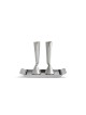 Chandeliers modernes d'argent sterling de taille moyenne, bougies d'argent sterling