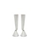 Chandeliers modernes d'argent sterling de taille moyenne, bougies d'argent sterling