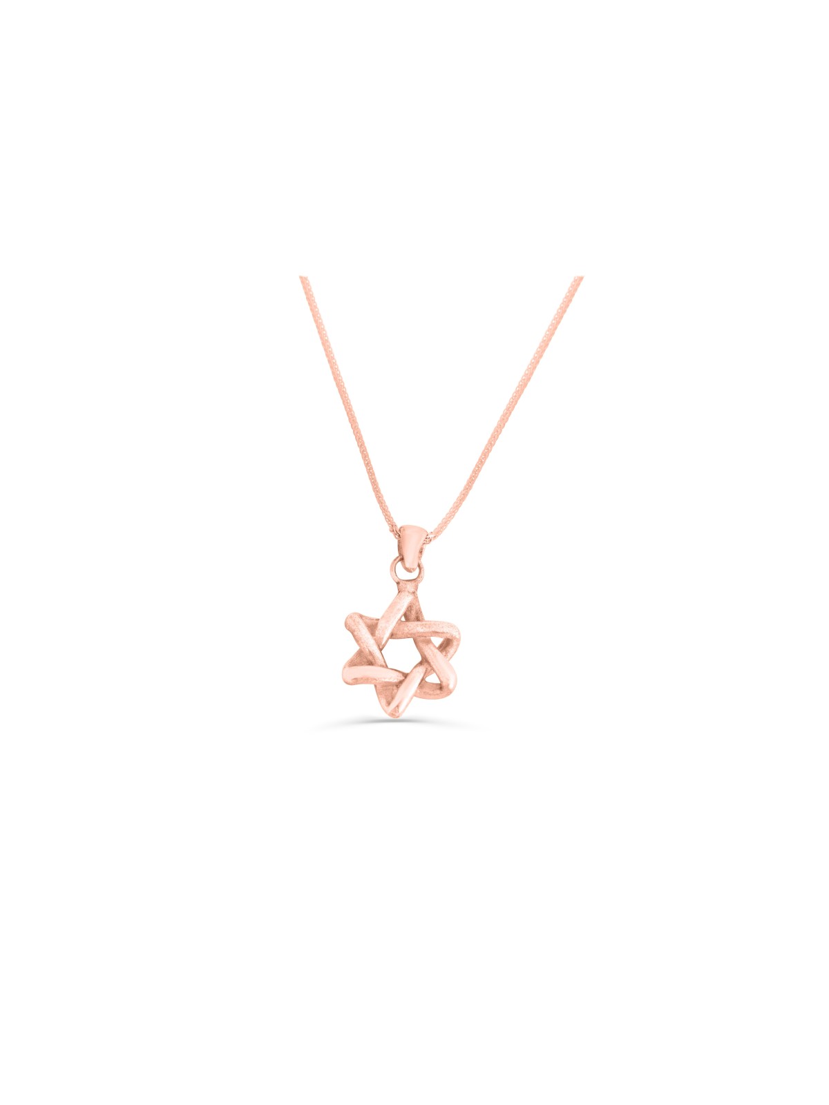 שרשרת מגן דוד מינימליסטית 14K זהב לבן, מתנת חתונה יהודית