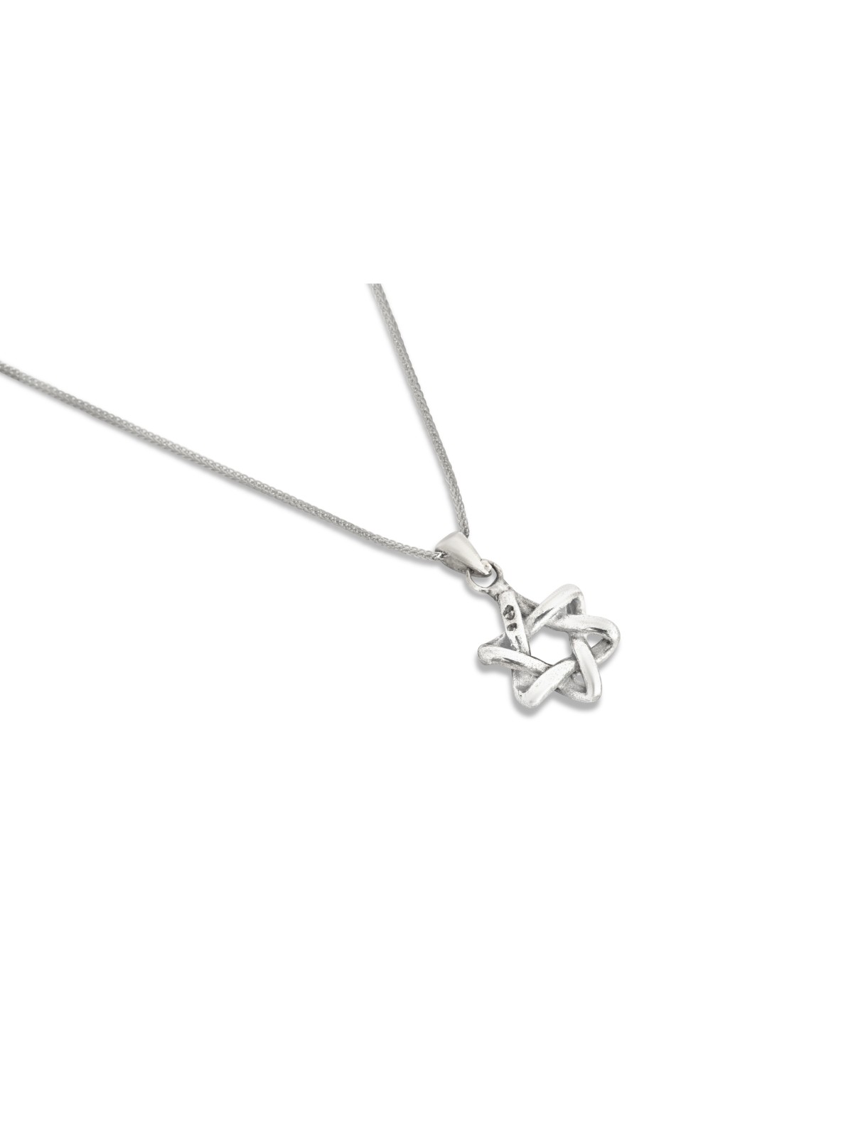 Collier minimaliste étoile de David en or blanc 14 carats, cadeau de mariage juif