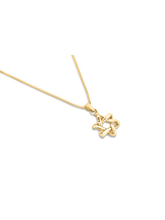 Collier minimaliste étoile de David en or blanc 14 carats, cadeau de mariage juif