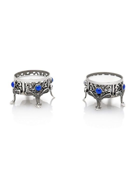 Timeless Filigree and Gemstones Tea Light Candlest , Passover Gifts ,