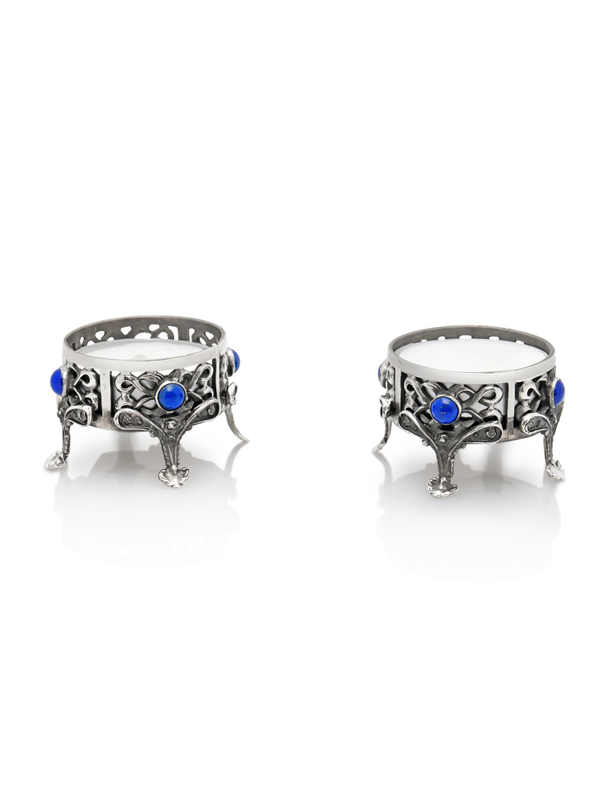 Timeless Filigree and Gemstones Tea Light Candlest , Passover Gifts ,