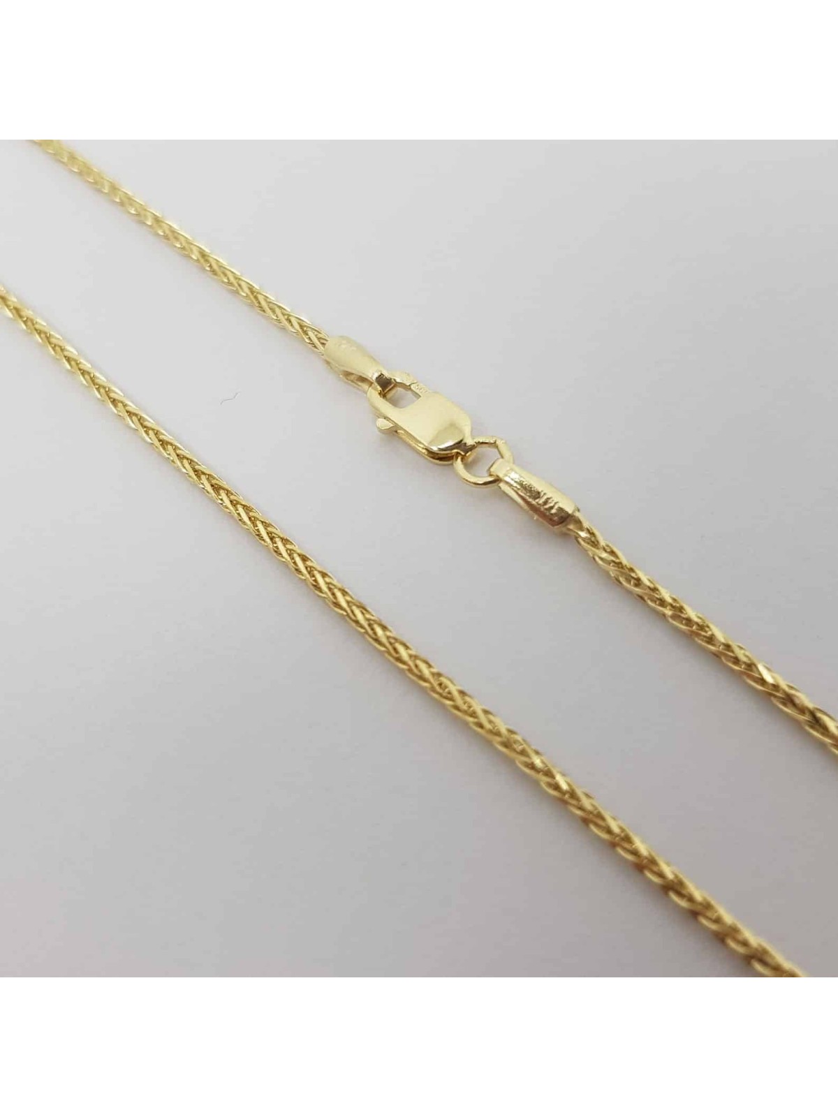Collier de blé en or massif 14 carats de 20 po d'épaisseur, cadeaux de mariage juifs, Israël