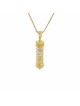 Pendentif Mezuzah en or 14 carats unique, cadeaux Tu B'Av, Judaica israélien