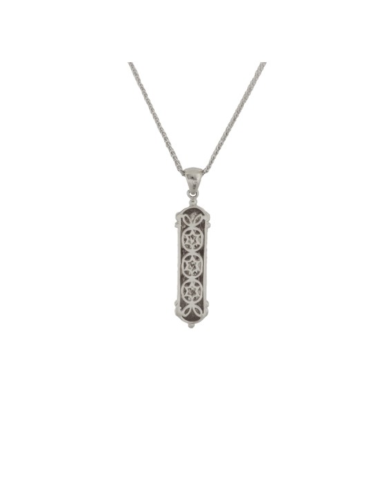 Pendentif Mezuzah en or 14 carats unique, cadeaux Tu B'Av, Judaica israélien