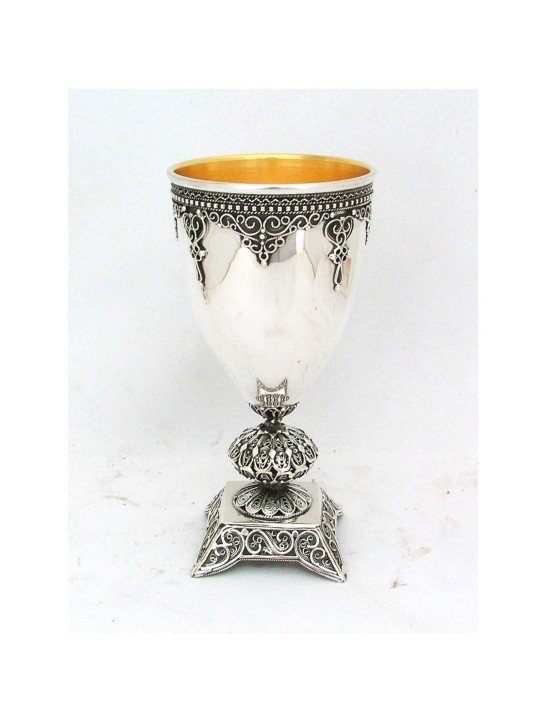Coupe de Kiddouch Shabbat en argent sterling, cadeaux de Pâque, Ju israélien