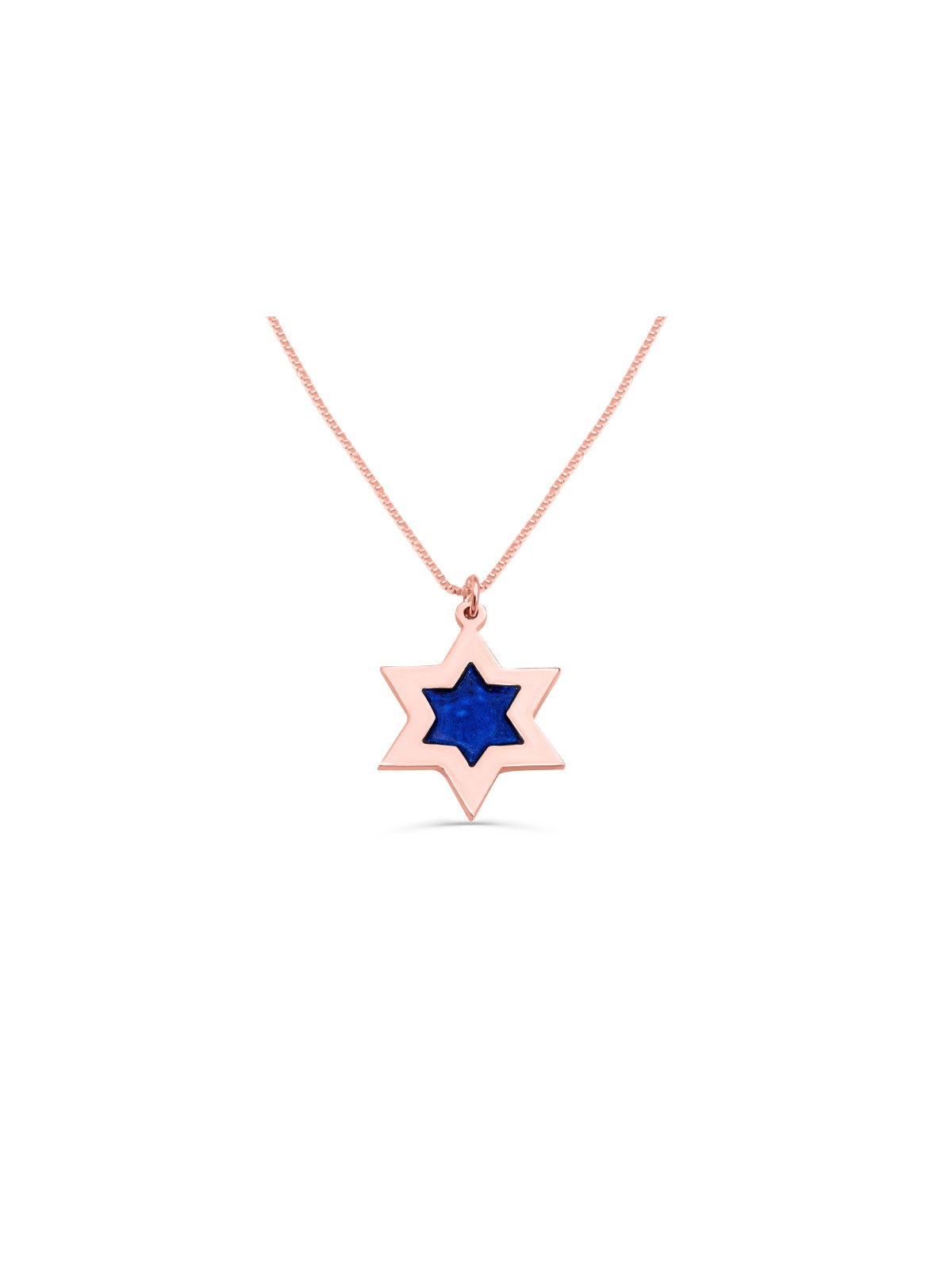Collier émaillé double étoile de David en or, cadeaux Tu B'Av, israélien