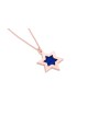 Collier émaillé double étoile de David en or, cadeaux Tu B'Av, israélien