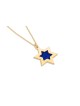 Collier émaillé double étoile de David en or, cadeaux Tu B'Av, israélien