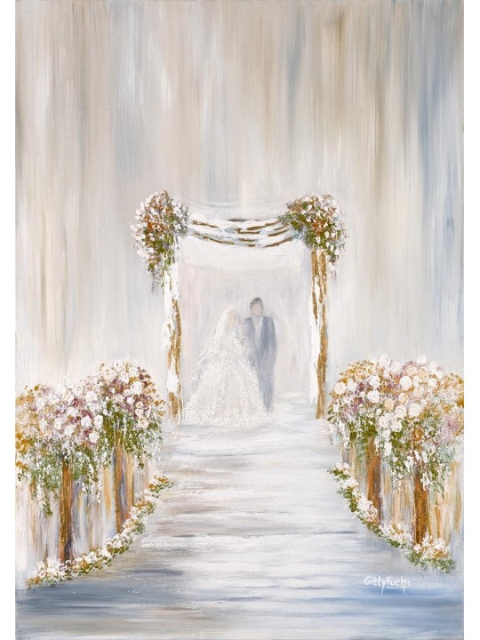Sous la Chuppah - Peinture de mariage , Cadeaux Tu B'Av , Judai israélien