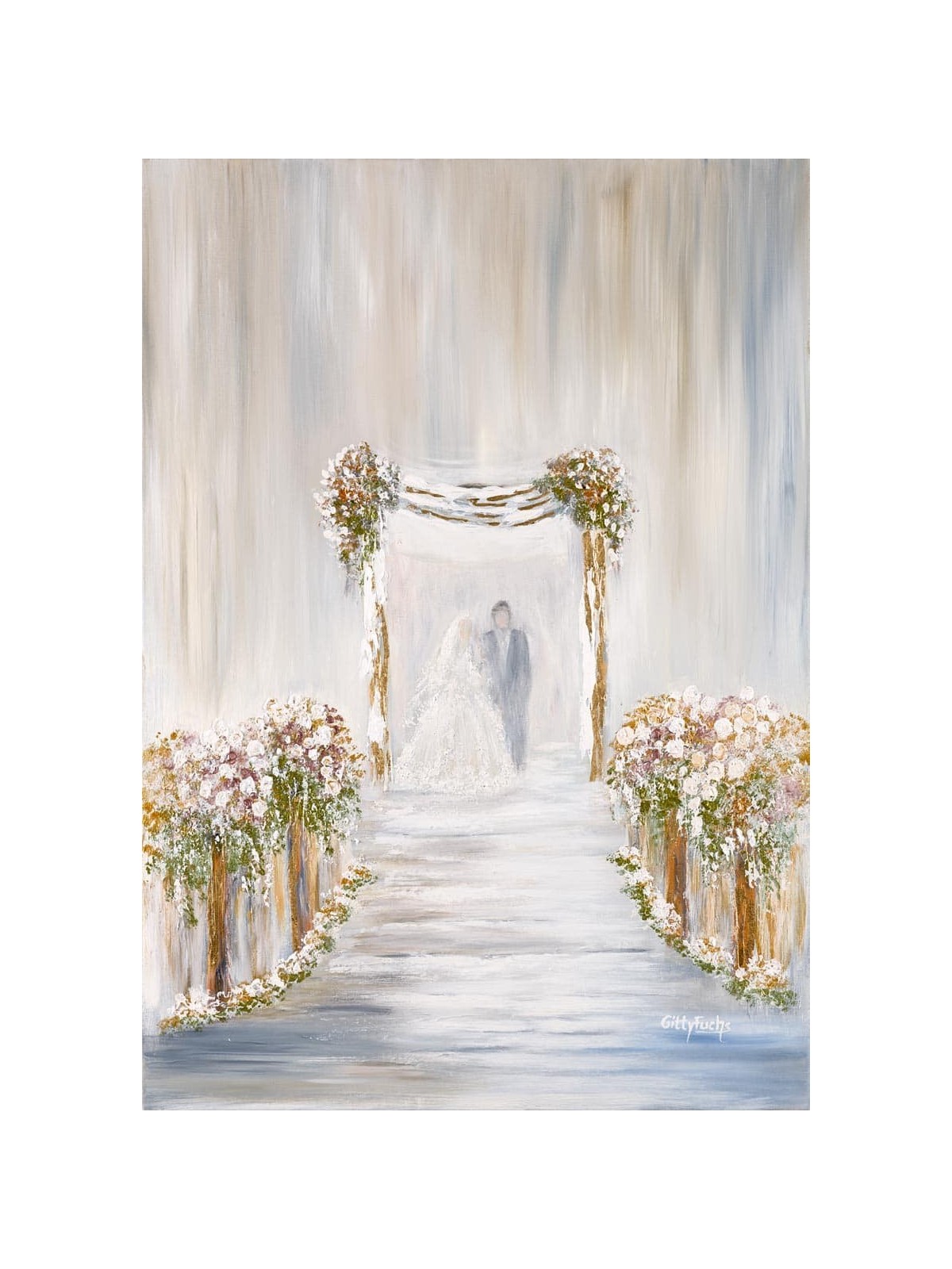 Sous la Chuppah - Peinture de mariage , Cadeaux Tu B'Av , Judai israélien