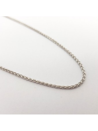 Chaîne mi-épaisse en or blanc 14 carats 20 pouces, cadeaux de mariage juif, Israël