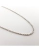 Chaîne mi-épaisse en or blanc 14 carats 20 pouces, cadeaux de mariage juif, Israël