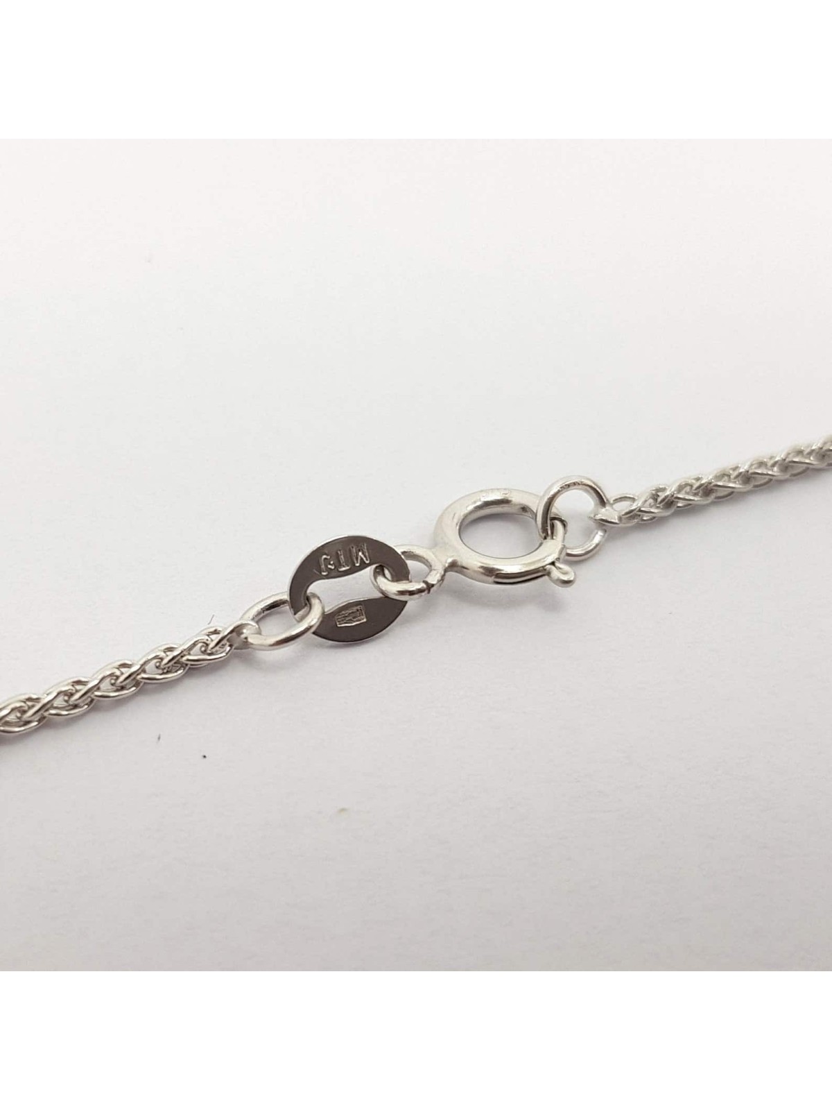 14K White Gold Mid-thick Chain 20 Inch , Jewish Wedding Gifts , Israel