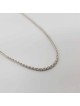 Chaîne mi-épaisse en or blanc 14 carats 20 pouces, cadeaux de mariage juif, Israël
