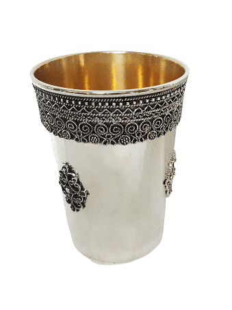 Coupe de Kiddouch Shabbat à l'ancienne de Sterling Silv, cadeaux de Pâque,