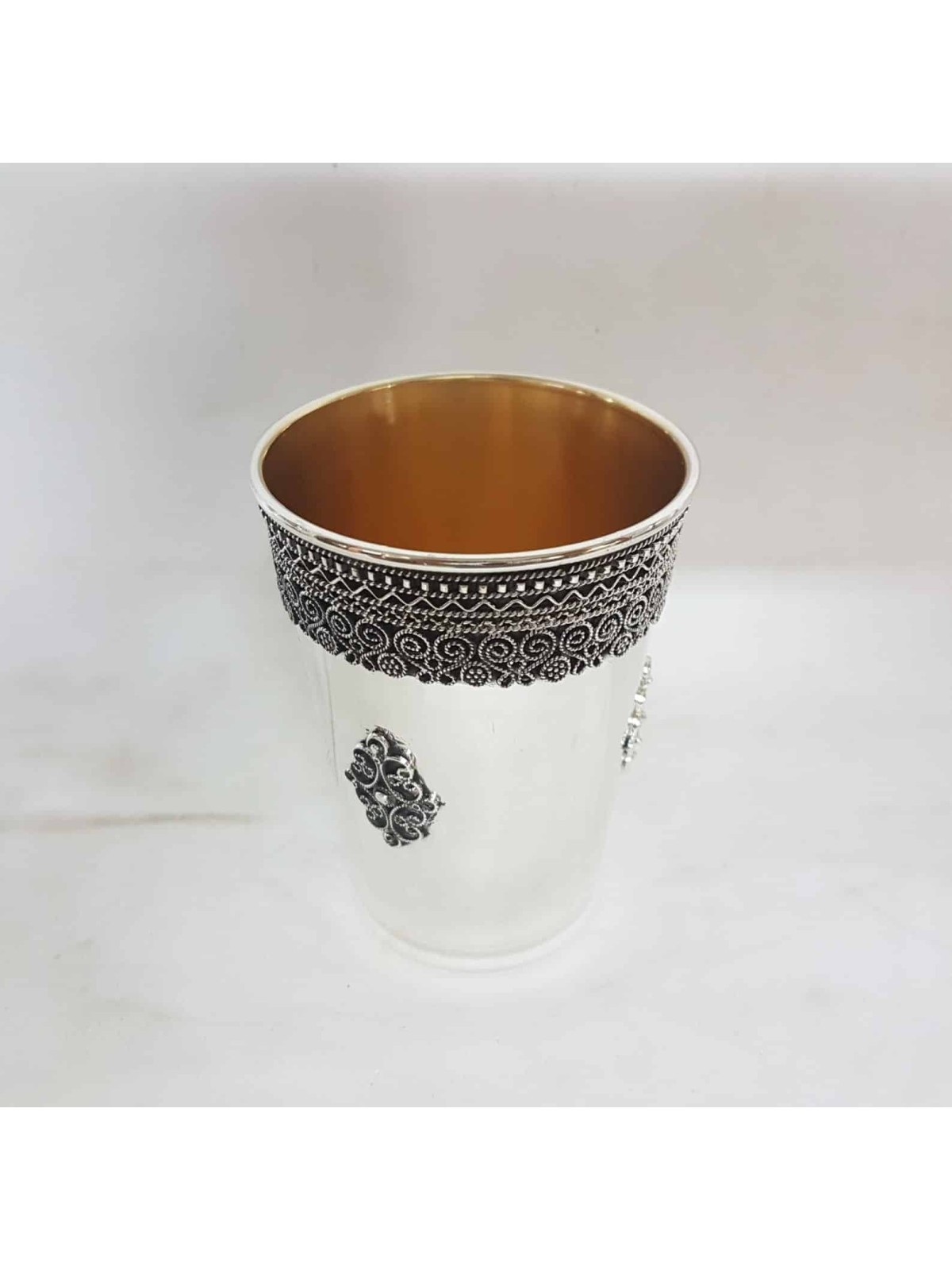 Coupe de Kiddouch Shabbat à l'ancienne de Sterling Silv, cadeaux de Pâque,